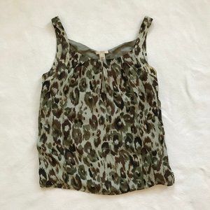 jcrew Silk Leopard Print top Sz 4
